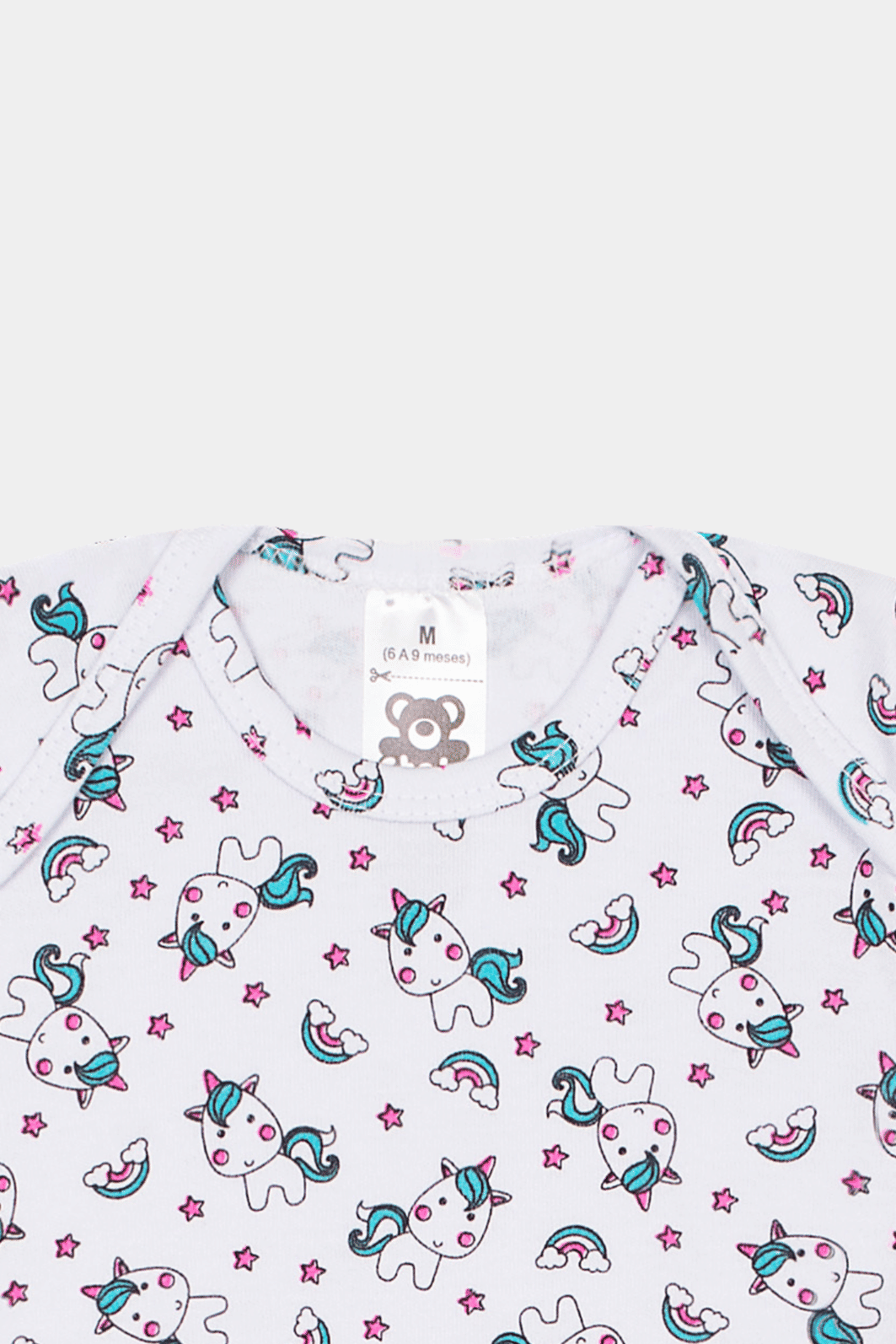 Body Suedine Manga Curta Estampado Unicórnio Stolf Body Suedine Manga Curta Estampado Unicórnio Stolf
