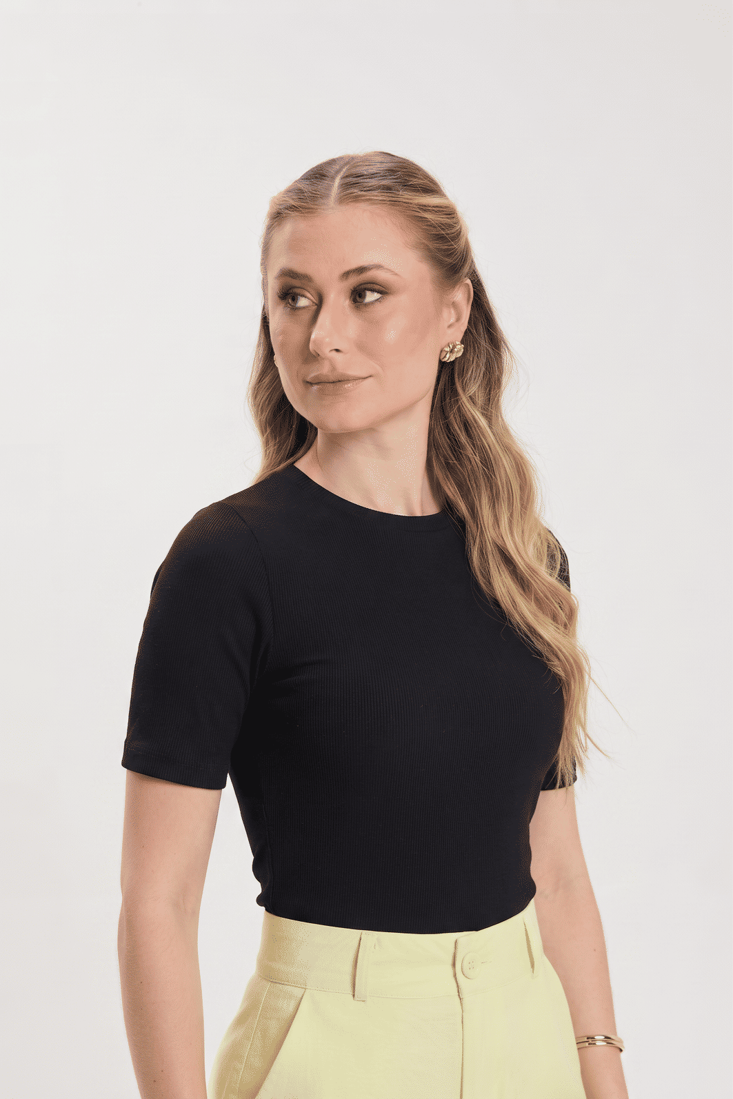 BLUSA SLIM DECOTE REDONDO BLUSA SLIM DECOTE REDONDO