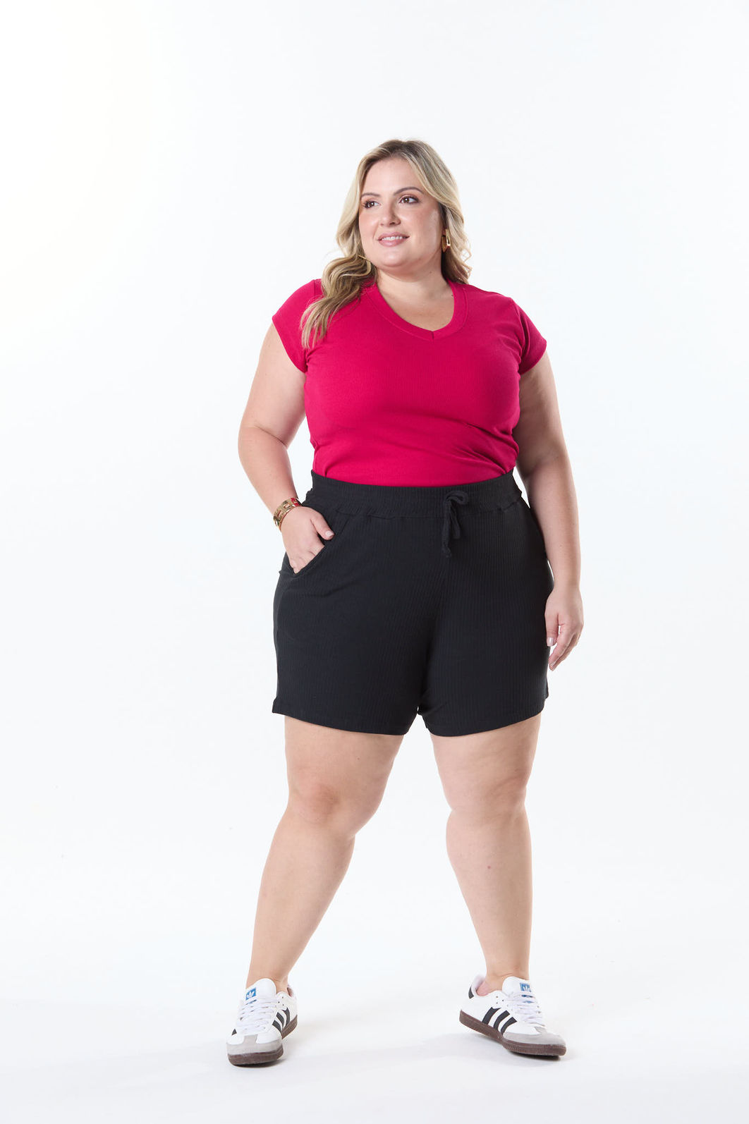 SHORTS PLUS RIBANA CANELADA 6X3