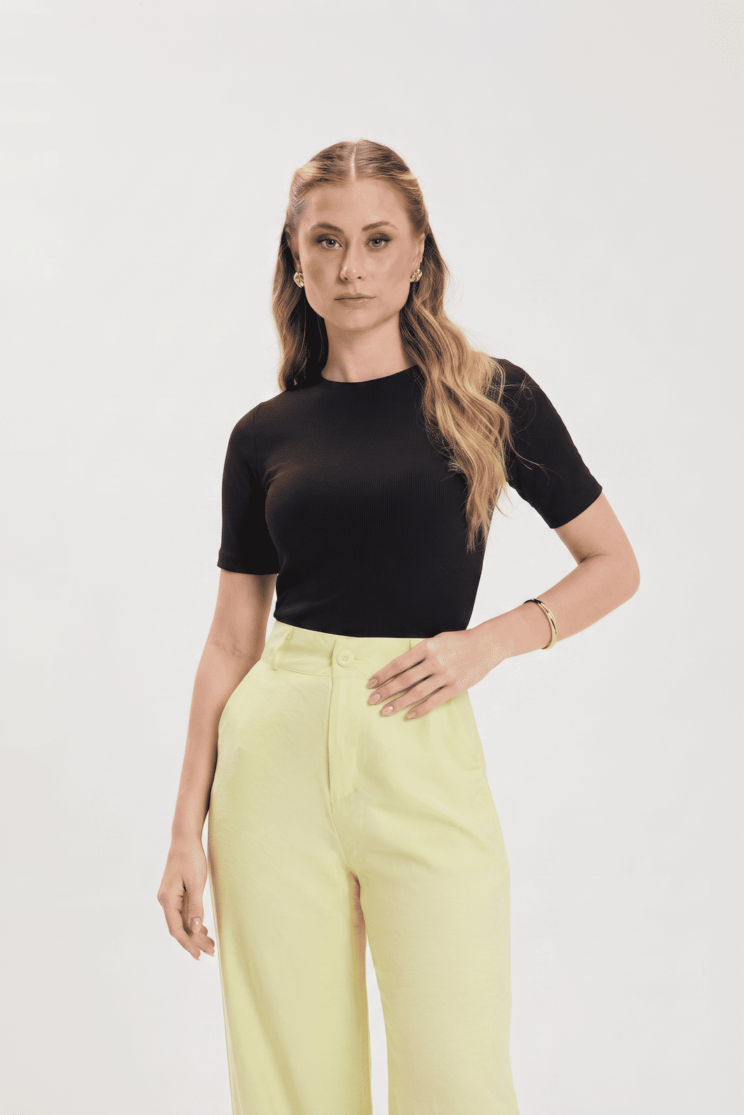 BLUSA SLIM DECOTE REDONDO BLUSA SLIM DECOTE REDONDO