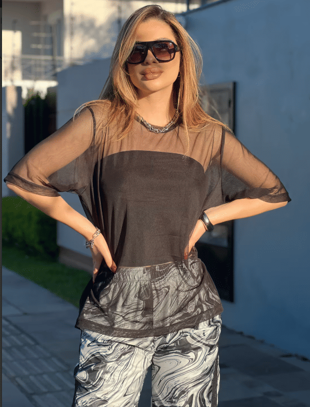 CONJUNTO HARPER ESTAMPADO + T-SHIRT TULE AMPLA CONJUNTO HARPER ESTAMPADO + T-SHIRT TULE AMPLA