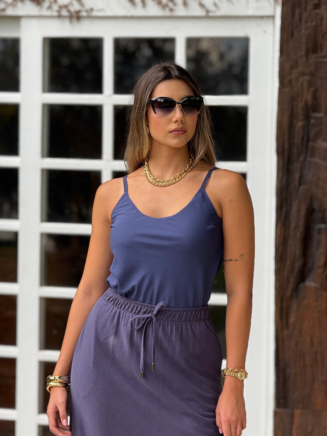 Blusa Claire Azul Blusa Claire Azul