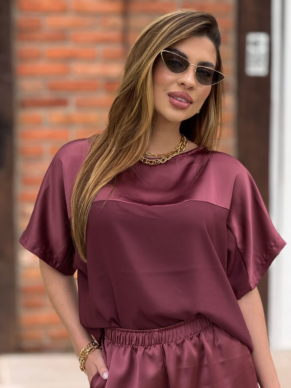 Blusa Jade VInho Blusa Jade VInho
