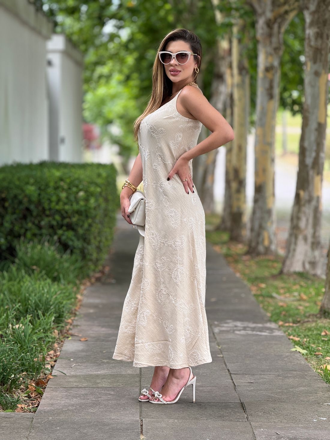 Vestido Amélia Areia Vestido Amélia Areia