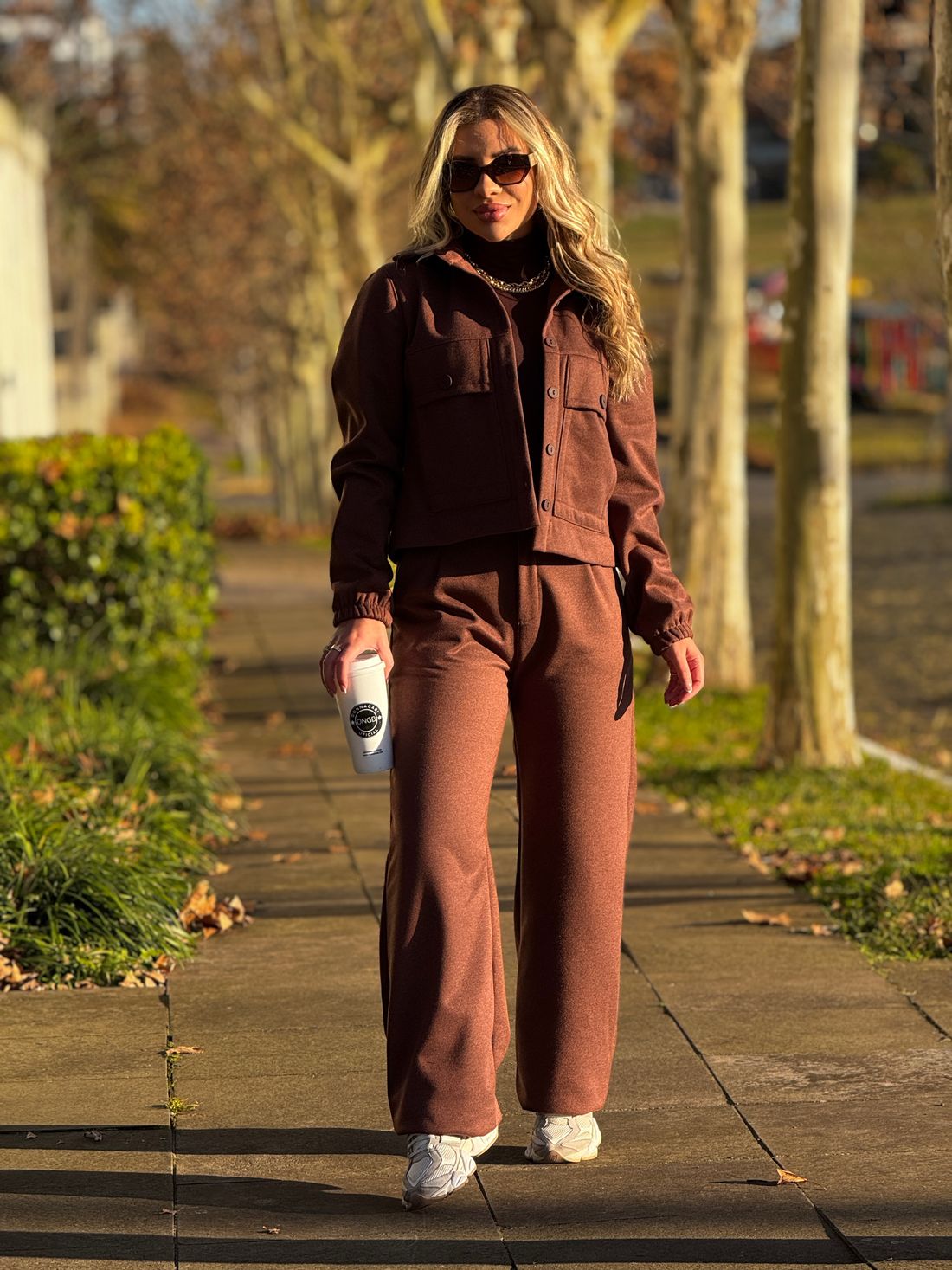 Wide Leg Apeluciada Louise Marrom Wide Leg Apeluciada Louise Marrom
