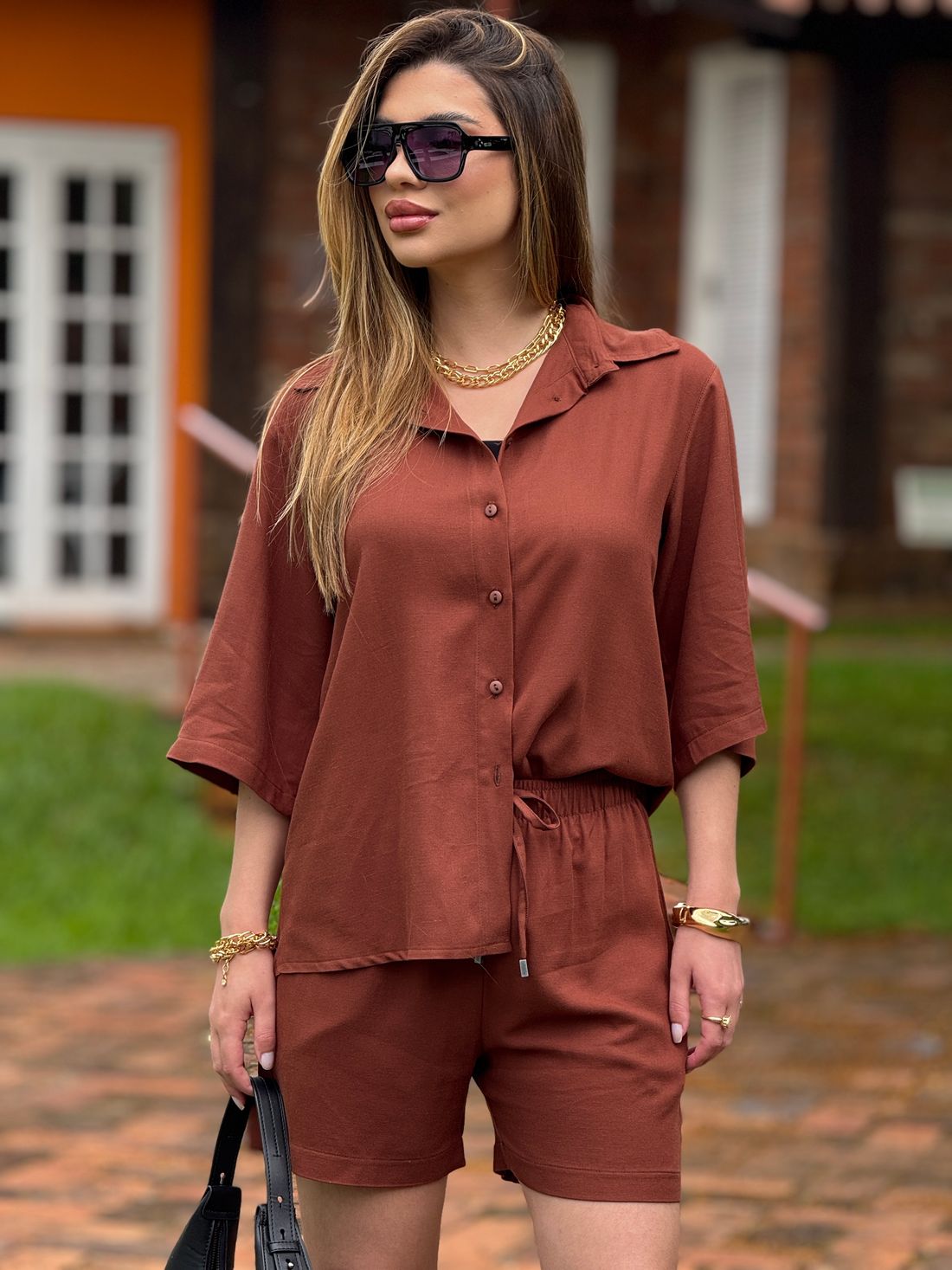 Short Monique Marrom Short Monique Marrom