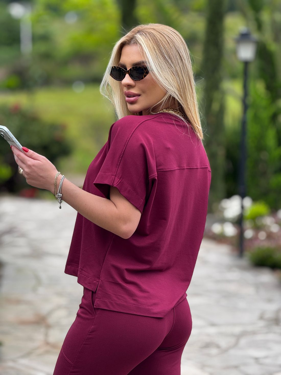 Blusa Moletinho Hellen Bordo Blusa Moletinho Hellen Bordo