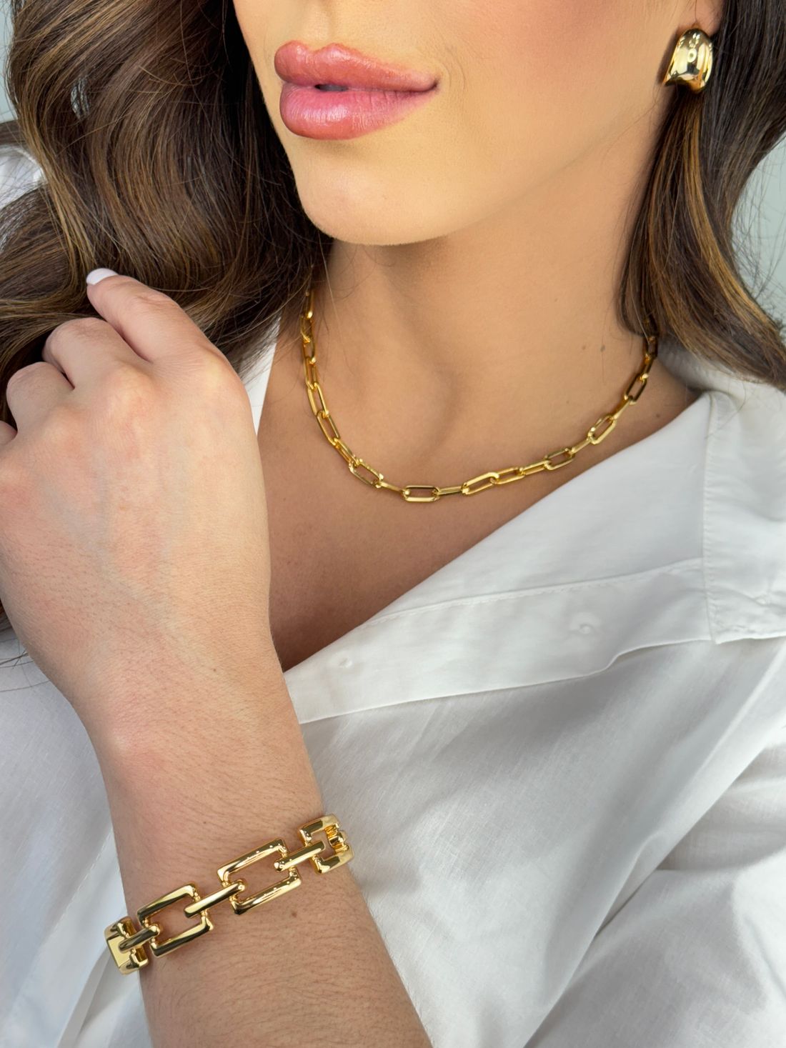 Bracelete Kaci Dourado Bracelete Kaci Dourado