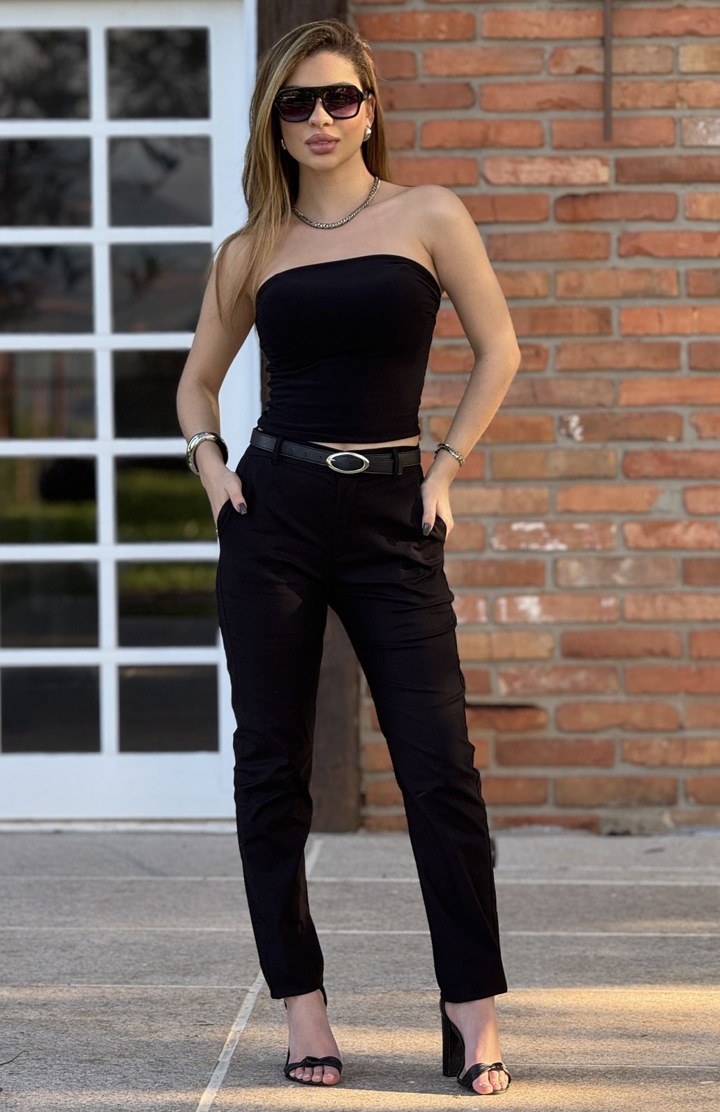 Calça Reta Luana Preta Calça Reta Luana Preta