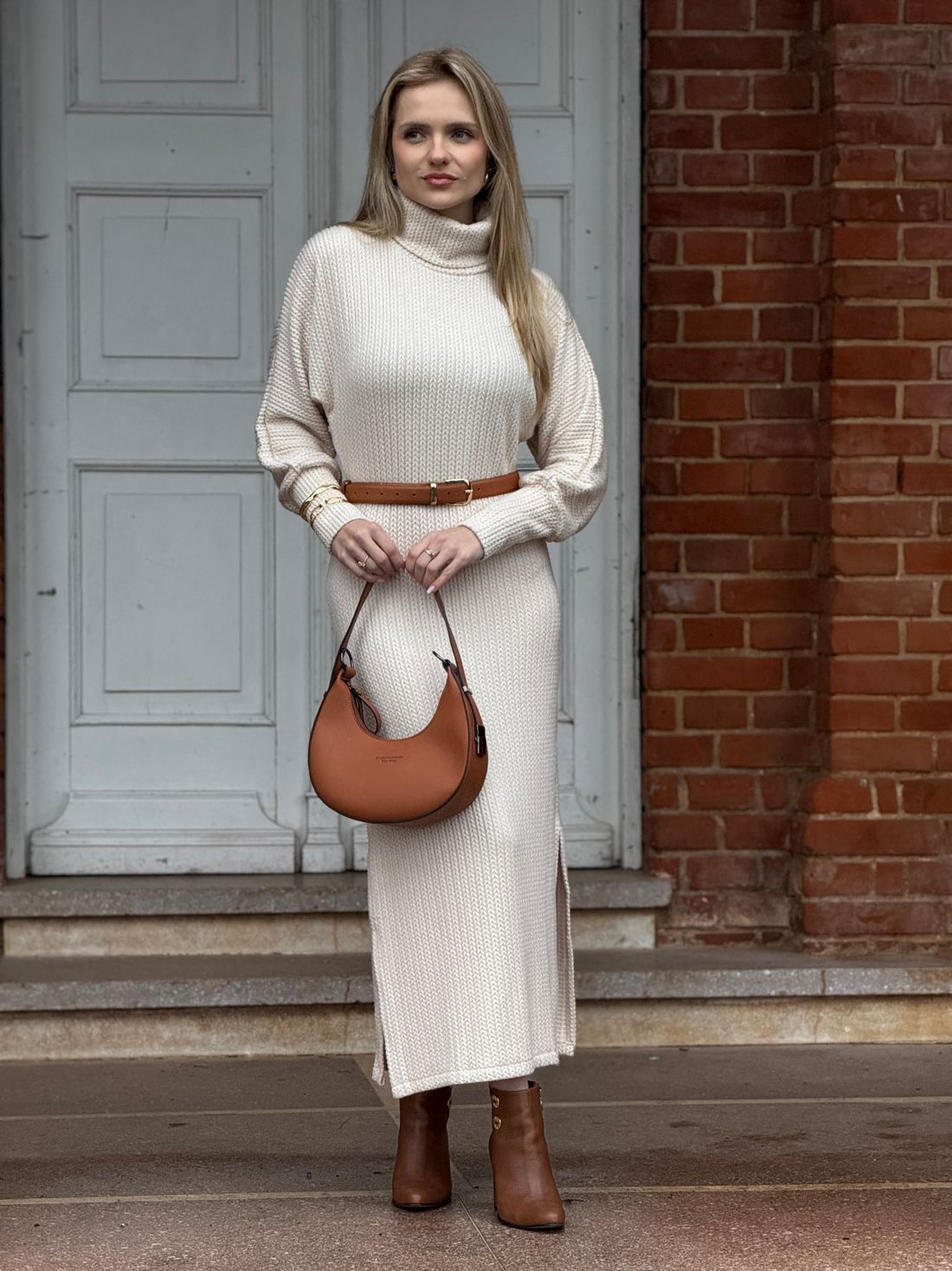 Vestido Tricot Iris Creme Vestido Tricot Iris Creme
