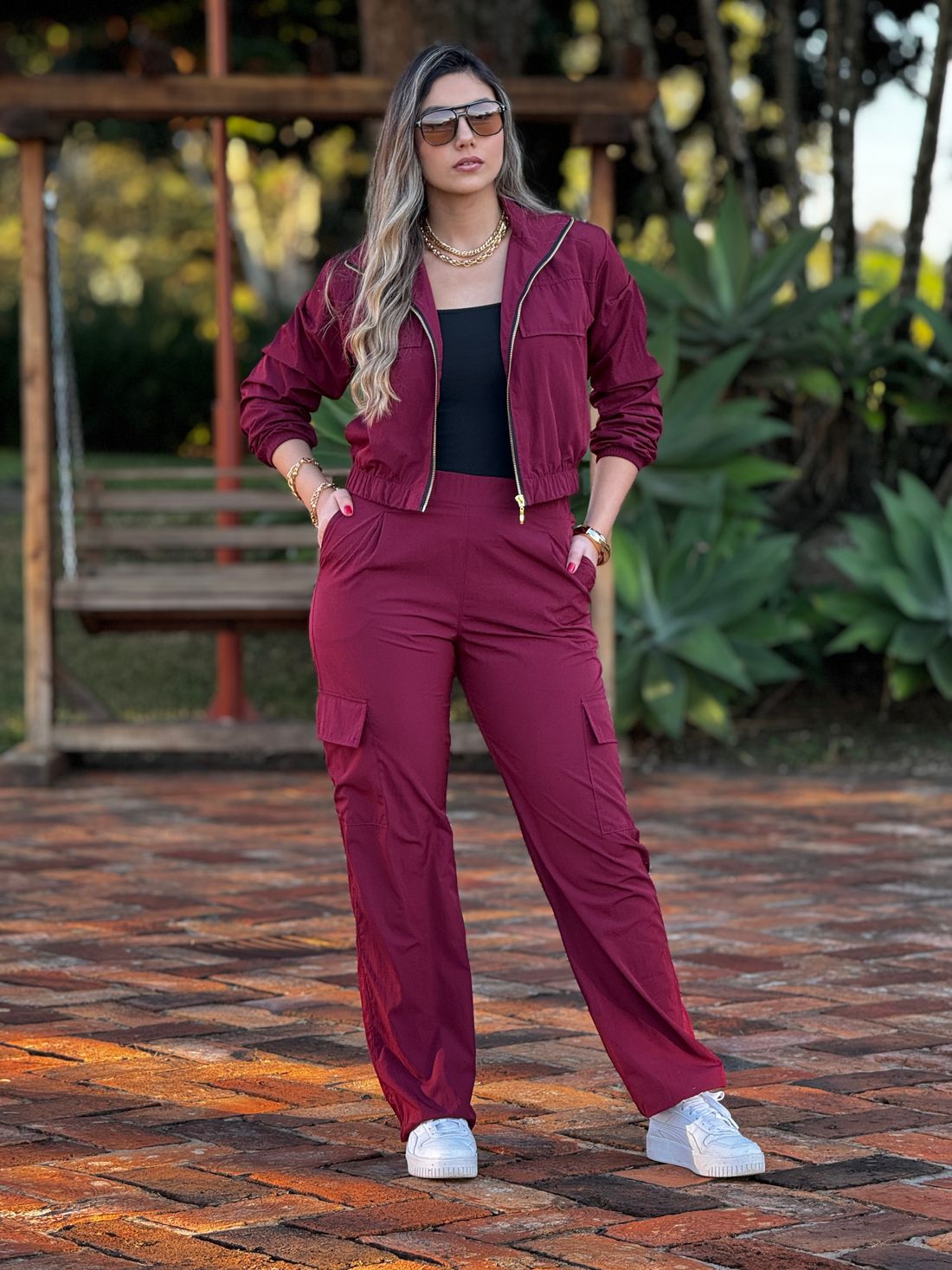 Wide Leg Anelyse Bordo