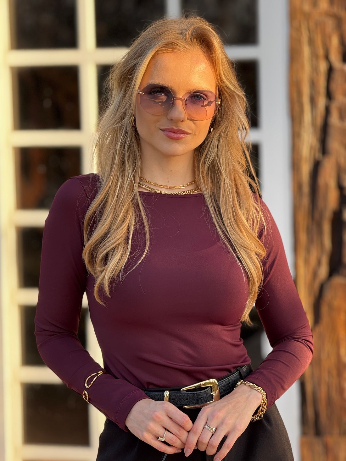 Blusa Maya Borgonha Blusa Maya Borgonha