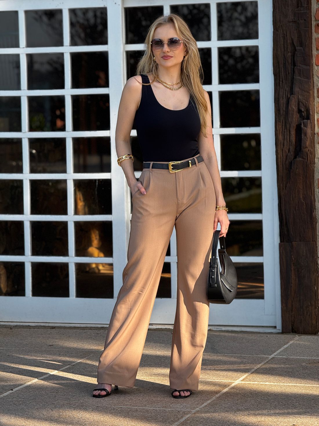 Pantalona Alfaiataria Pietra Cappuccino Pantalona Alfaiataria Pietra Cappuccino