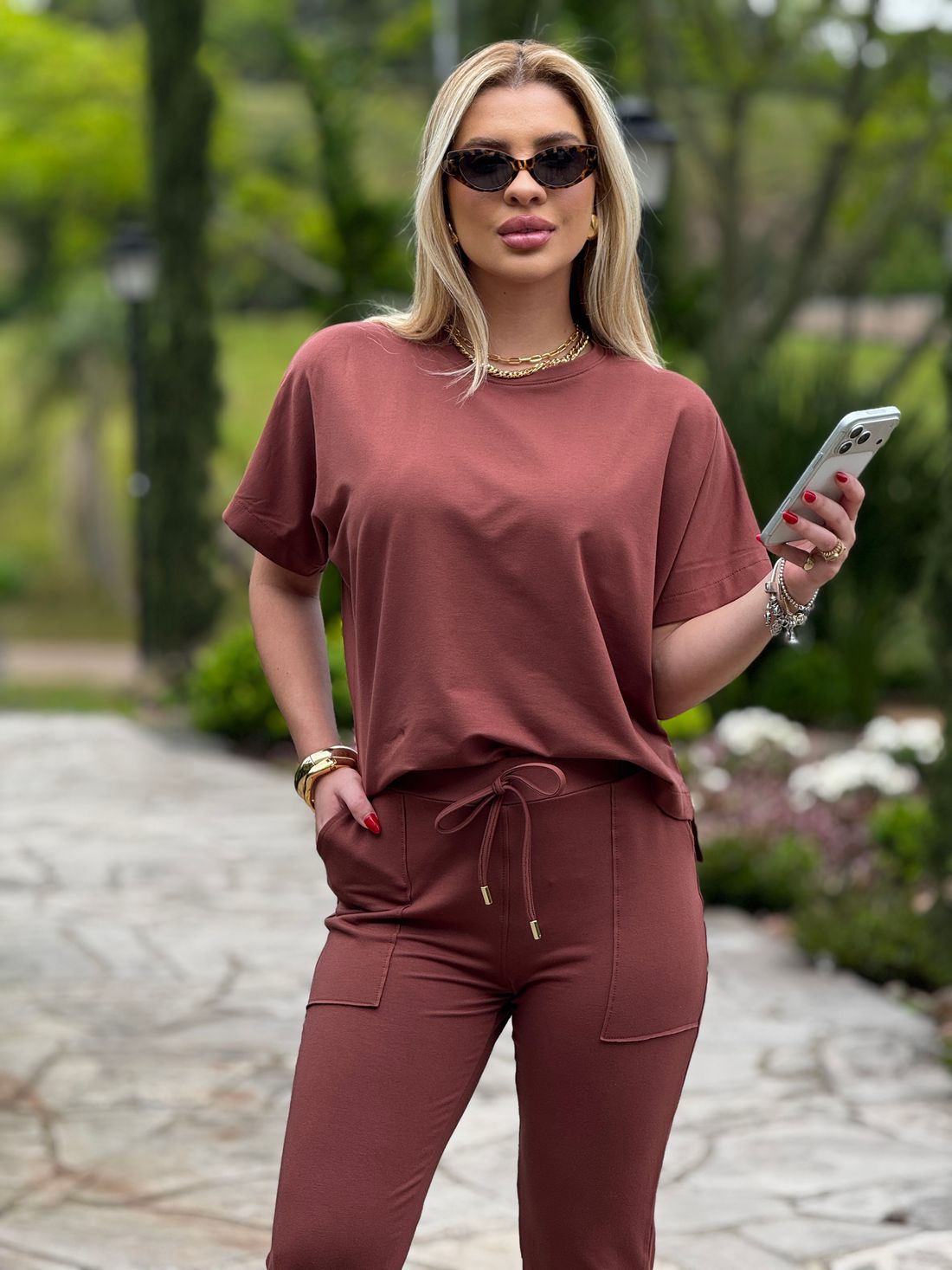 Blusa Moletinho Hellen Marrom Blusa Moletinho Hellen Marrom