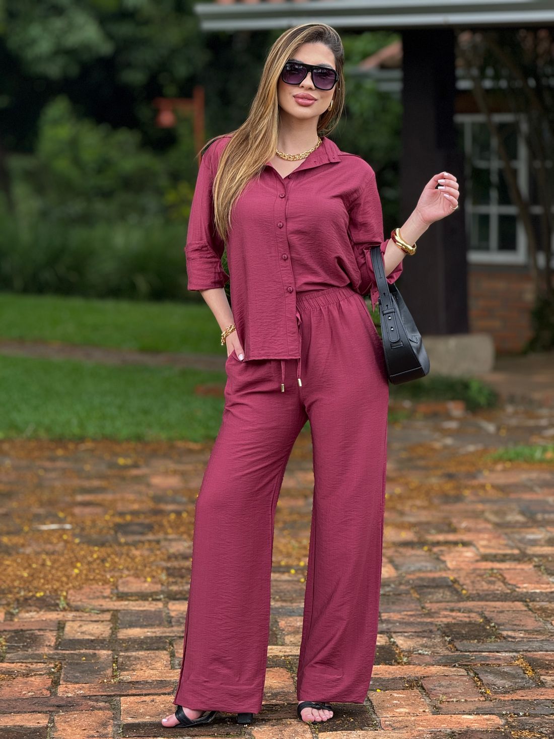 Pantalona Erika Summer Bordo