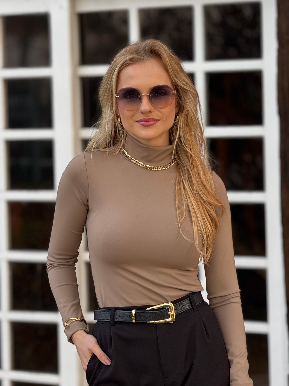 Blusa Básica Maya Cappuccino Blusa Básica Maya Cappuccino