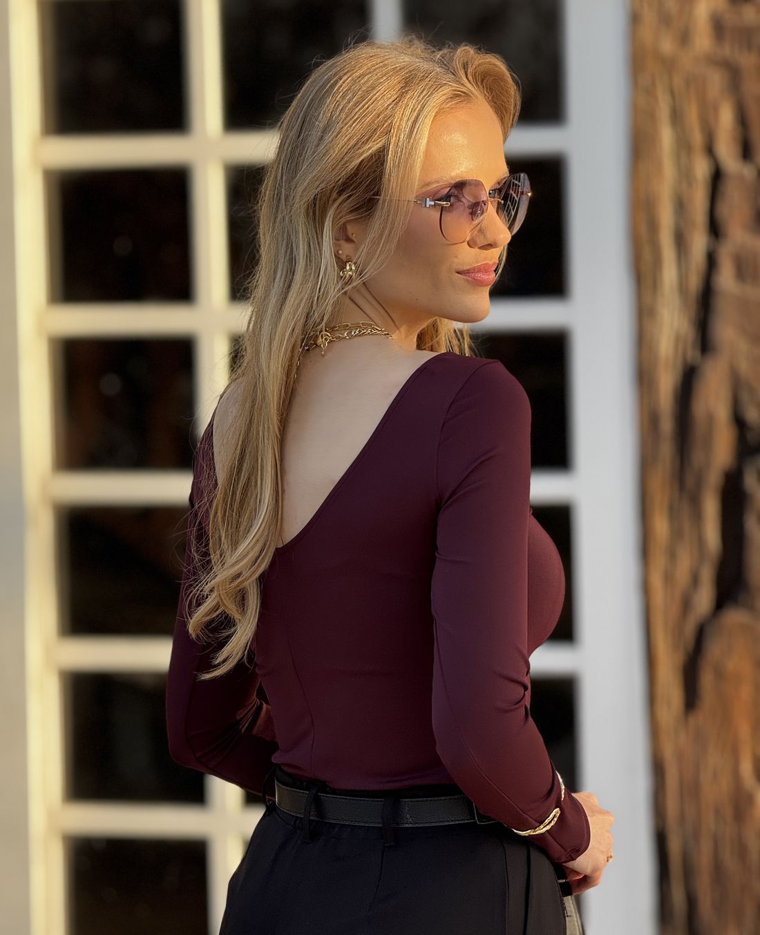Blusa Maya Borgonha Blusa Maya Borgonha