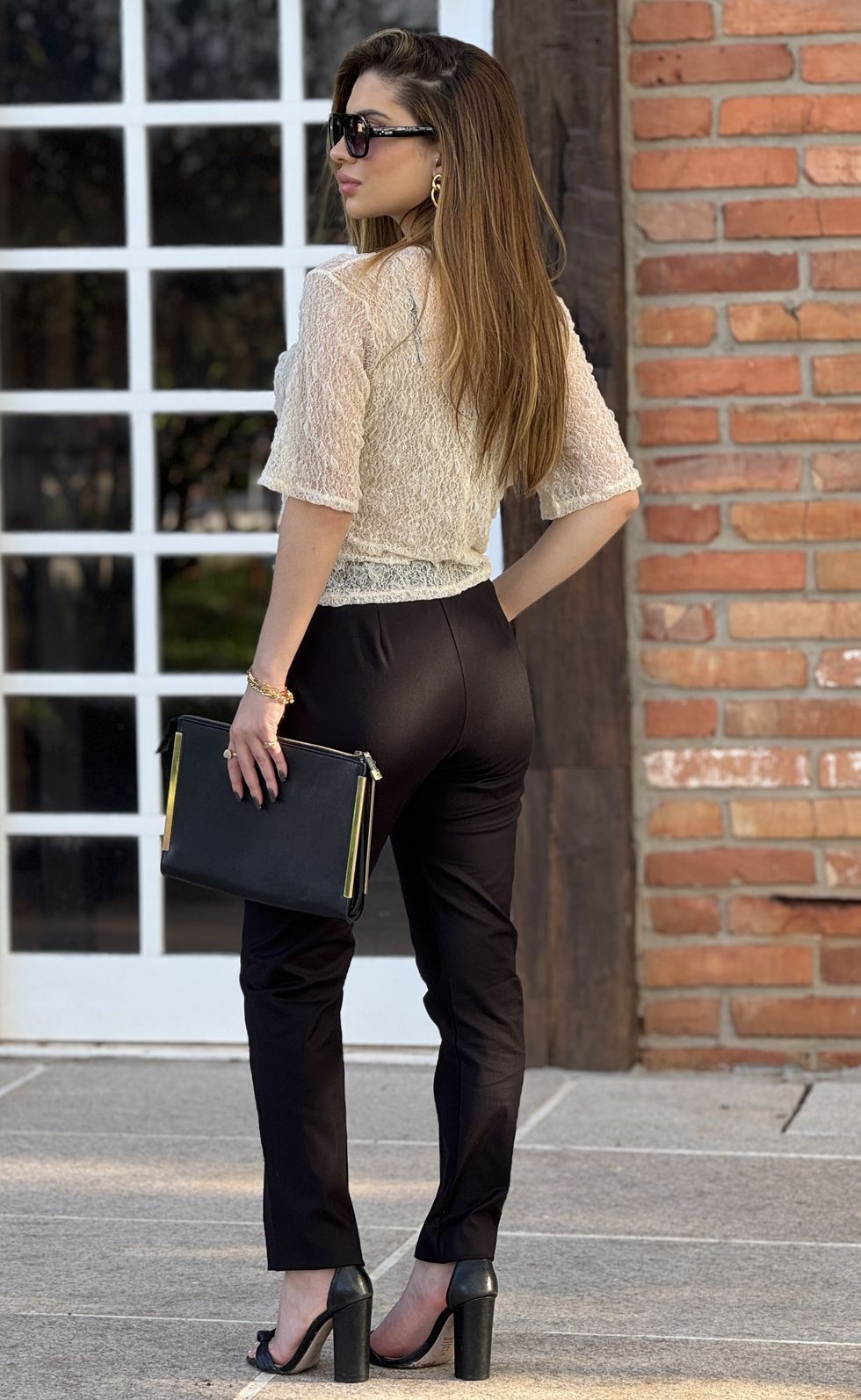 Calça Reta Luana Preta Calça Reta Luana Preta