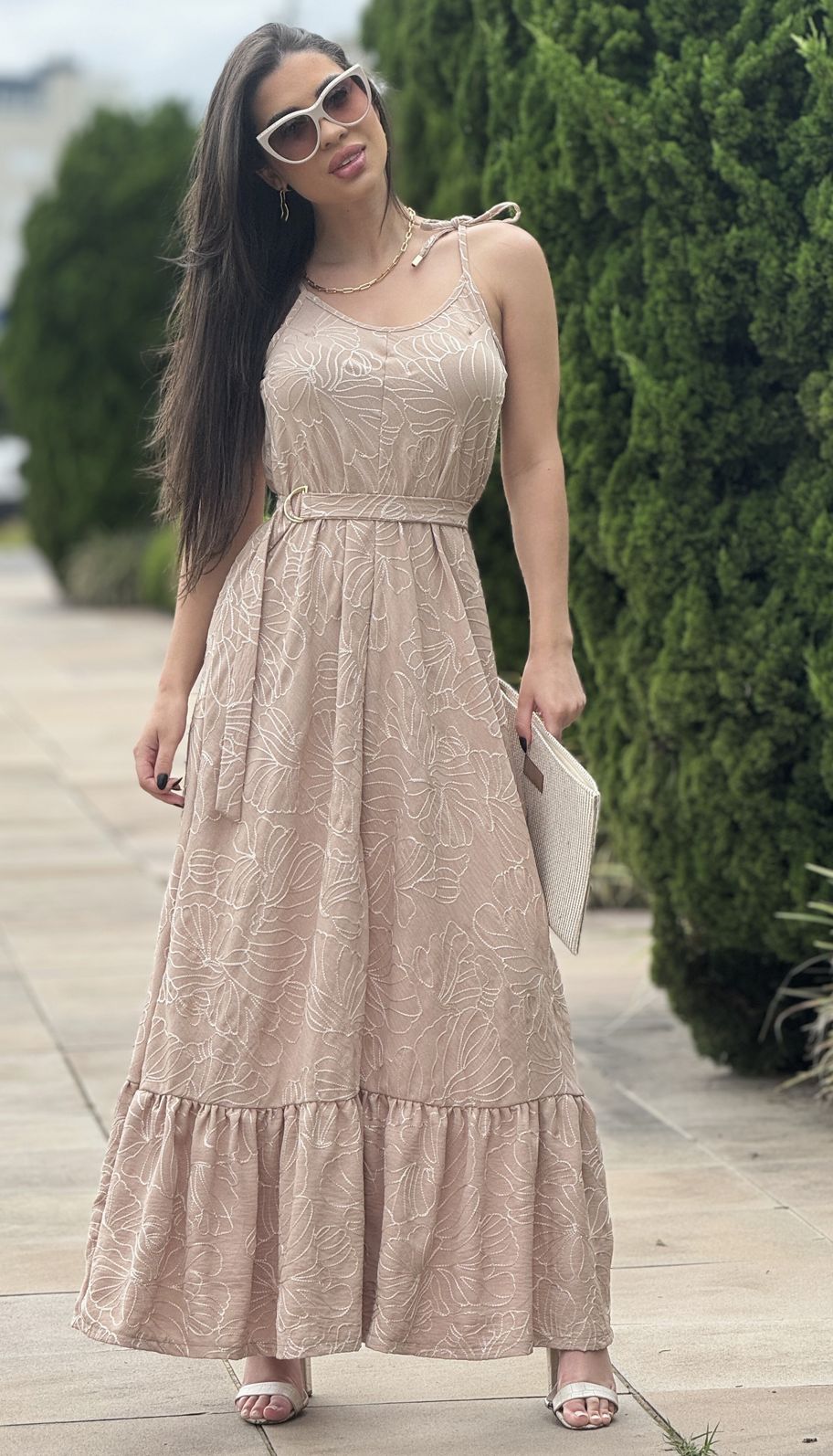 Vestido Laura Bordado Cappuccino Vestido Laura Bordado Cappuccino