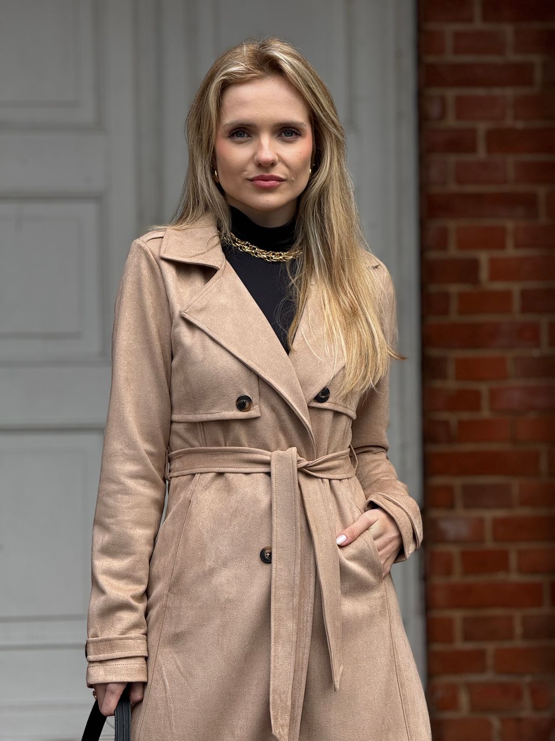 Trench Coat Suede Cappuccino Trench Coat Suede Cappuccino