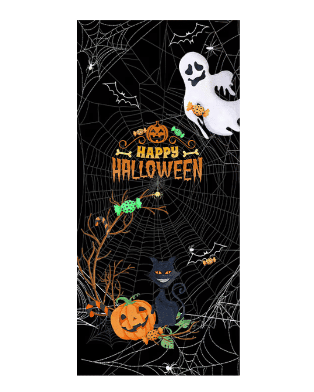Kit 02- Halloween Dia das Bruxas Happy Halloween— 1 Capa de Porta + 4 Capas de Almofada 45x45 Kit 02- Halloween Dia das Bruxas Happy Halloween— 1 Capa de Porta + 4 Capas de Almofada 45x45