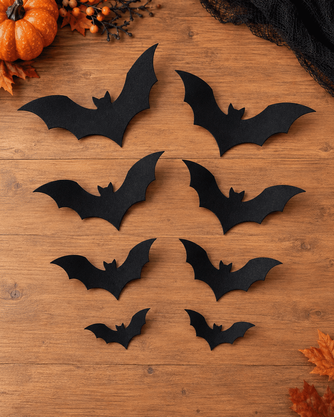 Kit 10 Morcegos Decorativos de Parede Halloween em Impressão 3D Kit 10 Morcegos Decorativos de Parede Halloween em Impressão 3D