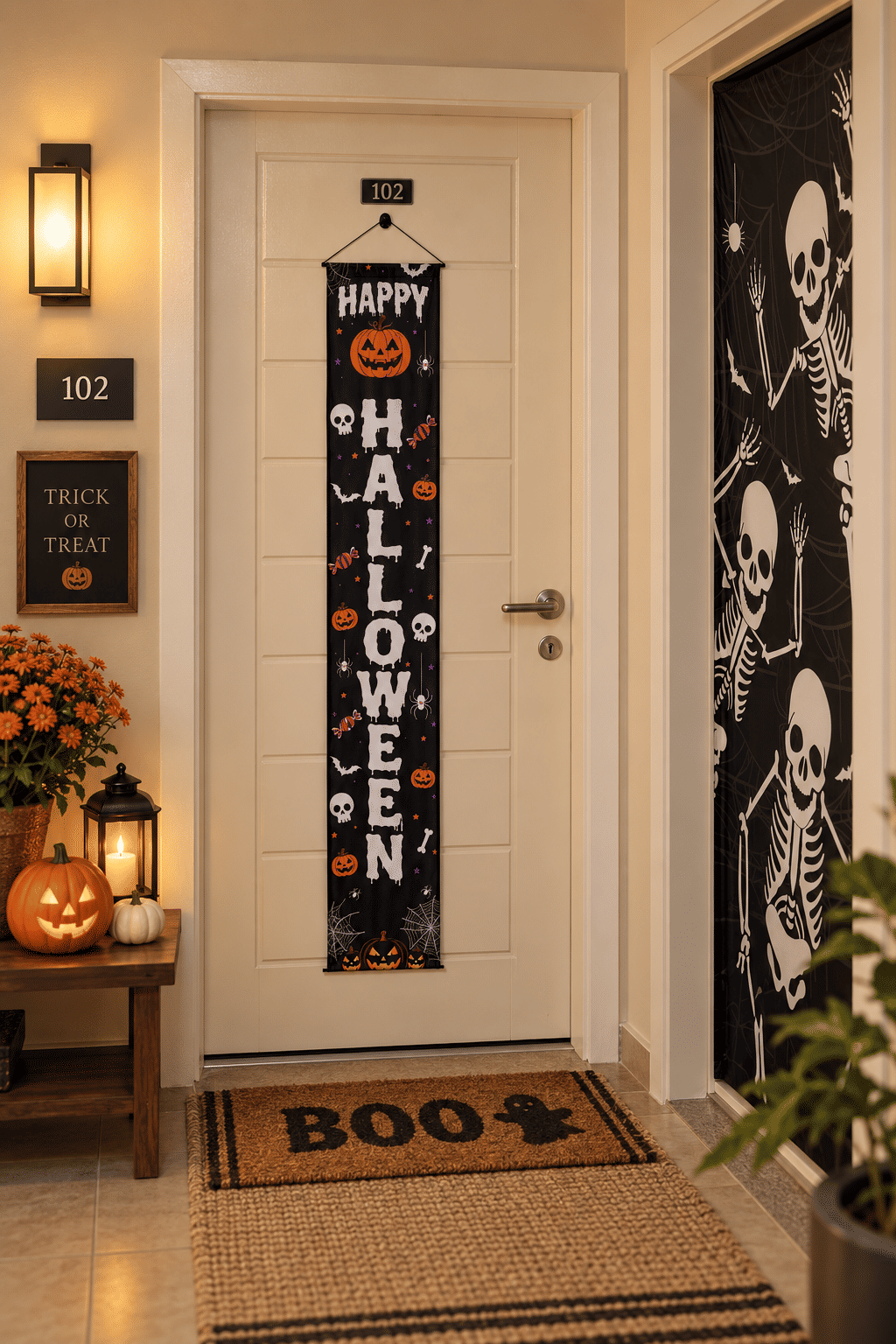 Banner Decorativo Halloween Happy Halloween 1,75 m com Gancho