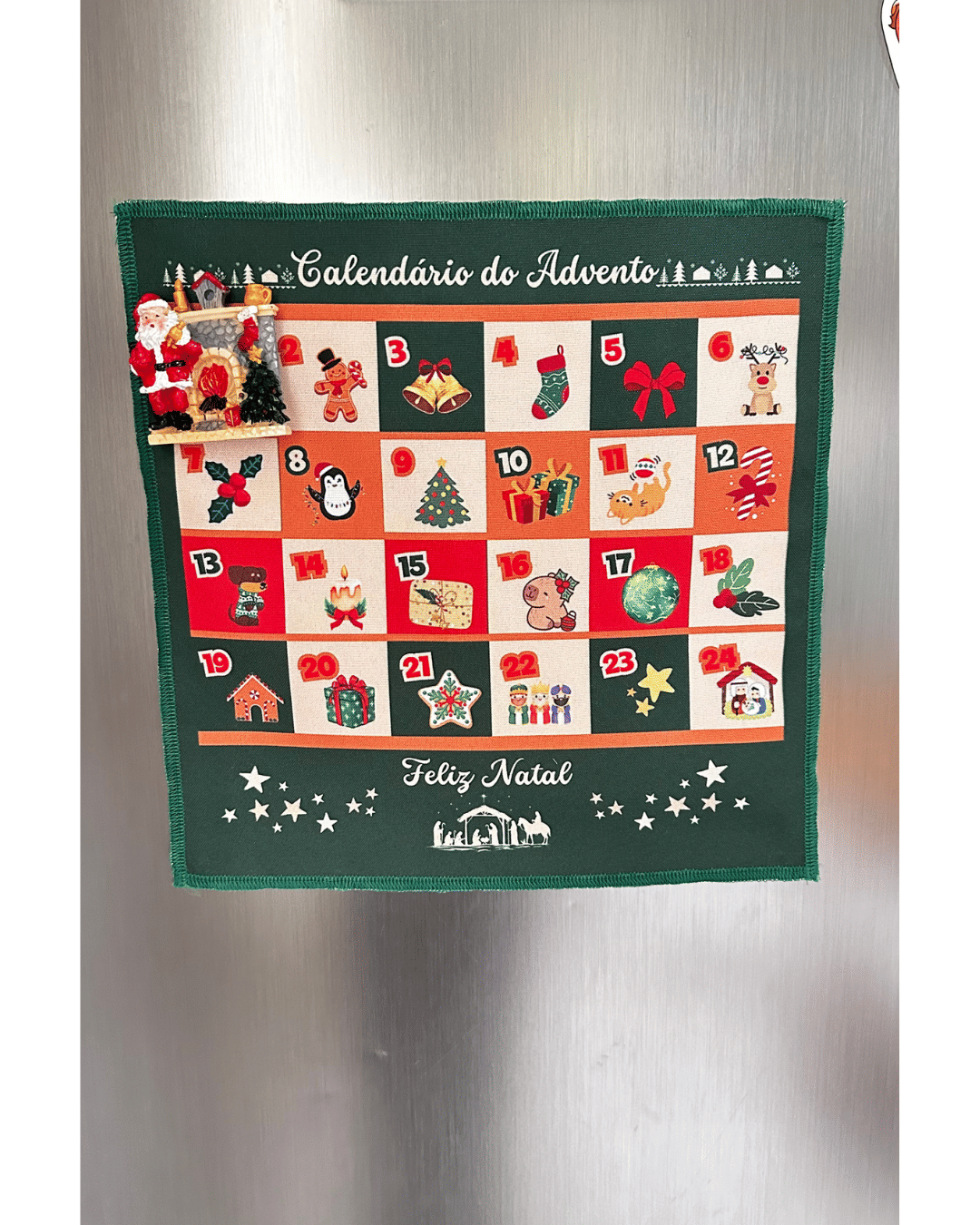 Mini Calendário do Advento de Geladeira Mini Calendário do Advento de Geladeira