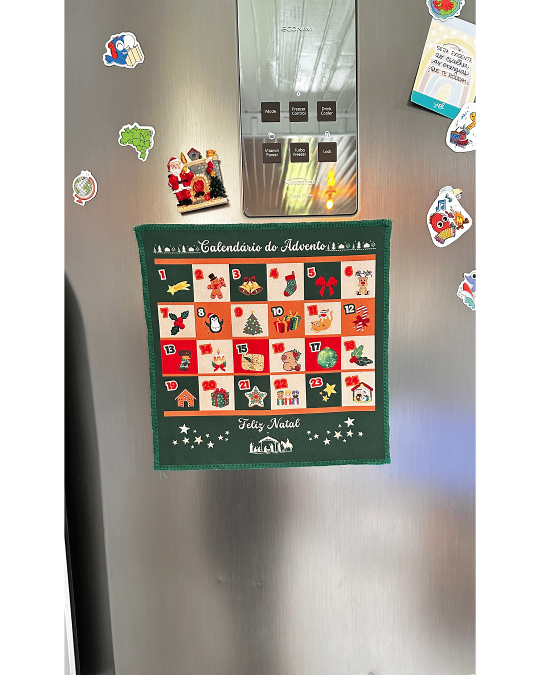 Mini Calendário do Advento de Geladeira Mini Calendário do Advento de Geladeira