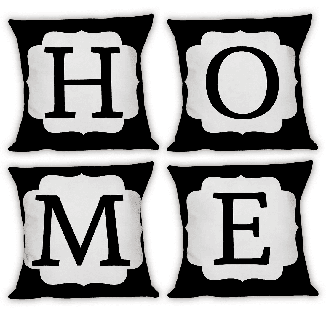 KIT 4 CAPAS DE ALMOFADAS DECORATIVAS HOME - 45x45