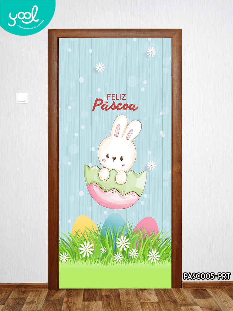 Capa de Porta Páscoa coelho no ovo Capa de Porta Páscoa coelho no ovo
