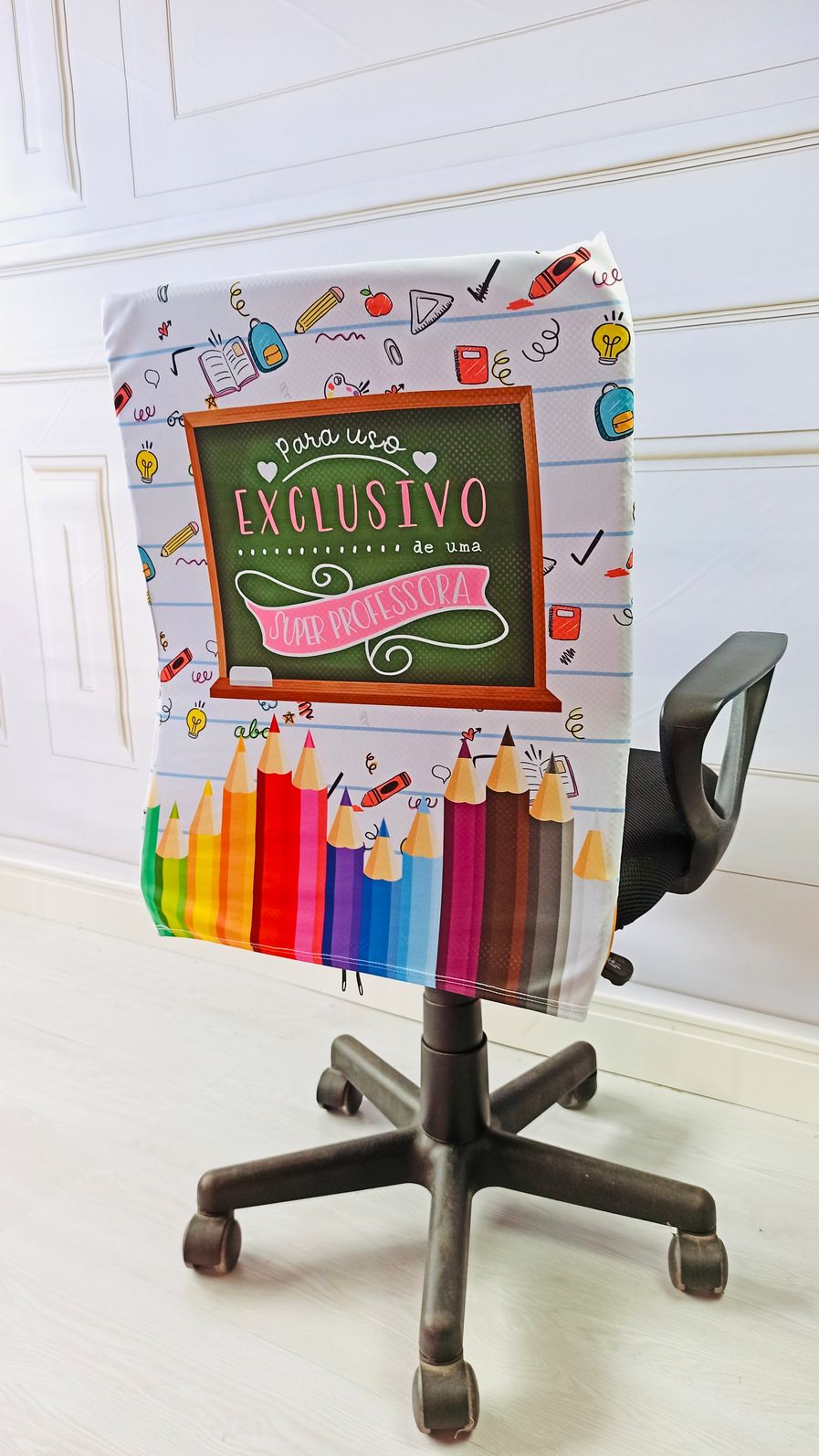 Capa de Cadeira Super Professora Capa de Cadeira Super Professora