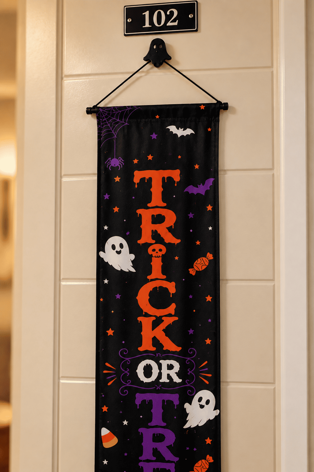 Banner Decorativo Halloween Trick or Treat 1,75 m com Gancho Banner Decorativo Halloween Trick or Treat 1,75 m com Gancho