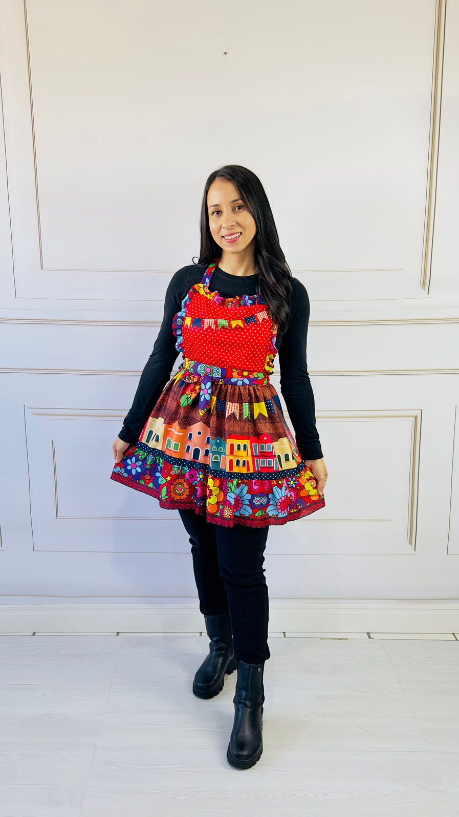 Vestido Festa Junina Arraiá Cidade Junina — Veste P ao G2 + Brinde 2 Laços Vestido Festa Junina Arraiá Cidade Junina — Veste P ao G2 + Brinde 2 Laços