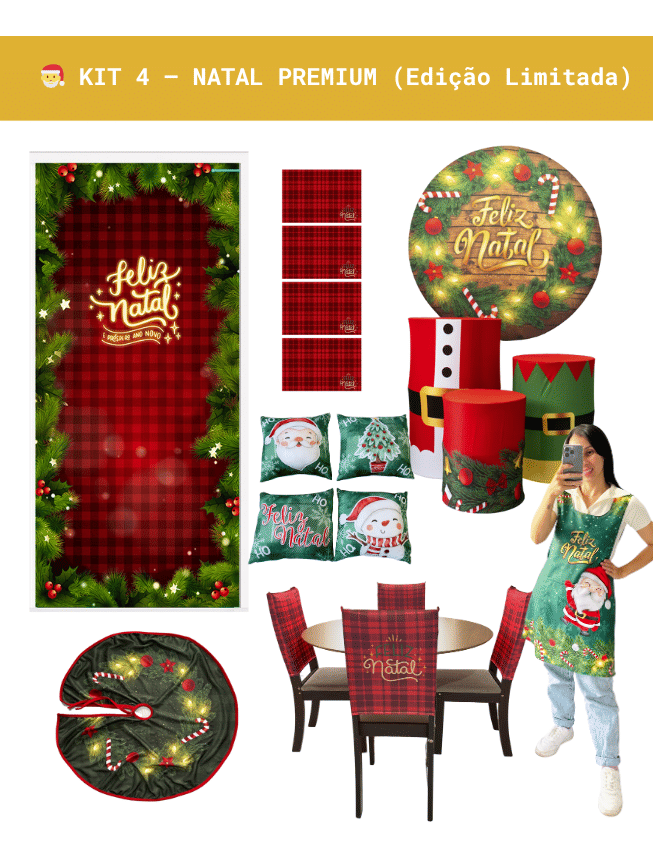 🎅 Kit 4 – Combo Decoração de Natal Premium | Edição Limitada Yool