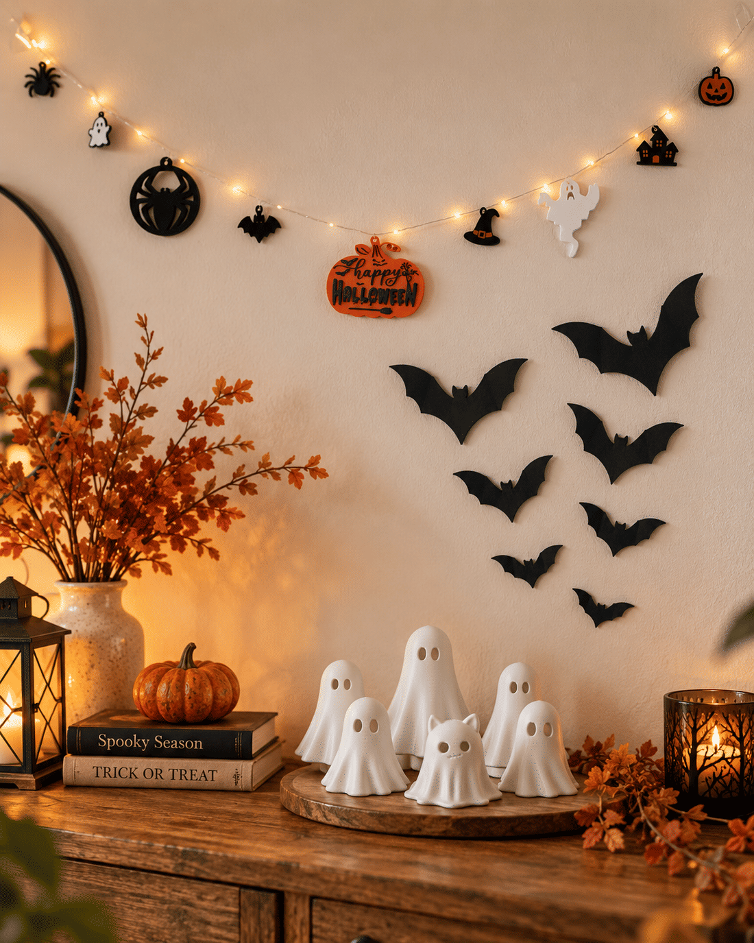 Kit 11 Penduricalhos Halloween com Fio de LED e Bateria Kit 11 Penduricalhos Halloween com Fio de LED e Bateria