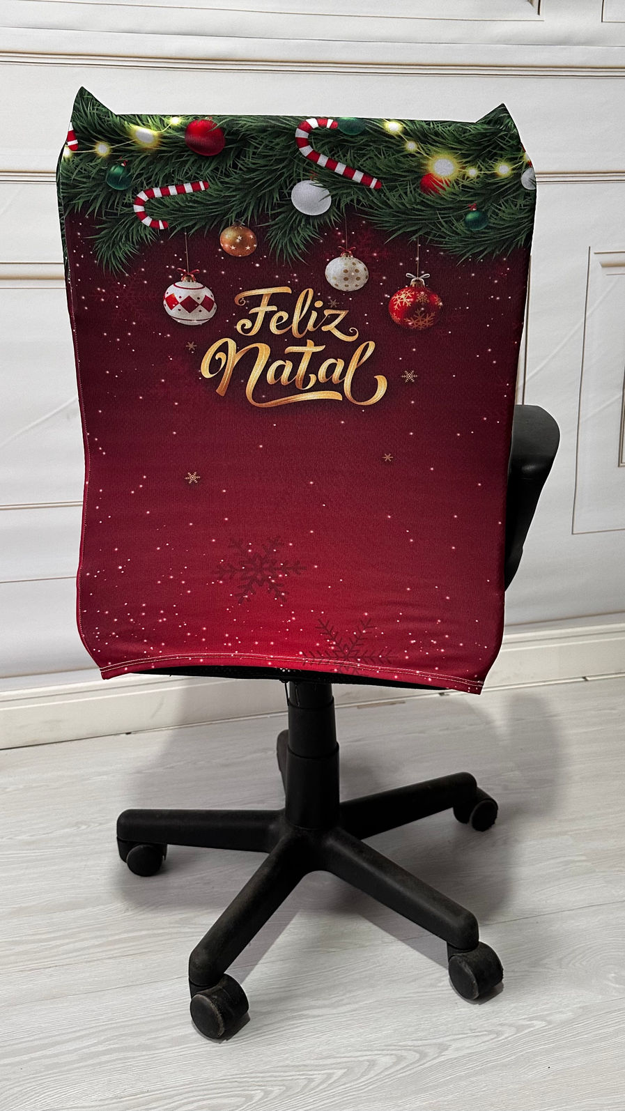 KIT COM 4 Capa de Cadeira Decorativa Natal VERMELHO KIT COM 4 Capa de Cadeira Decorativa Natal VERMELHO