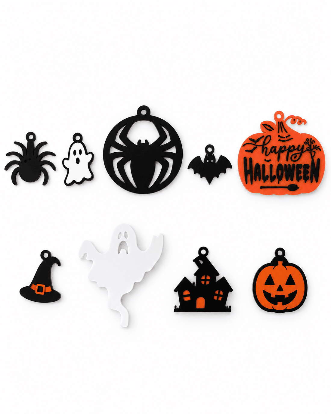 Kit 11 Penduricalhos Halloween com Fio de LED e Bateria Kit 11 Penduricalhos Halloween com Fio de LED e Bateria