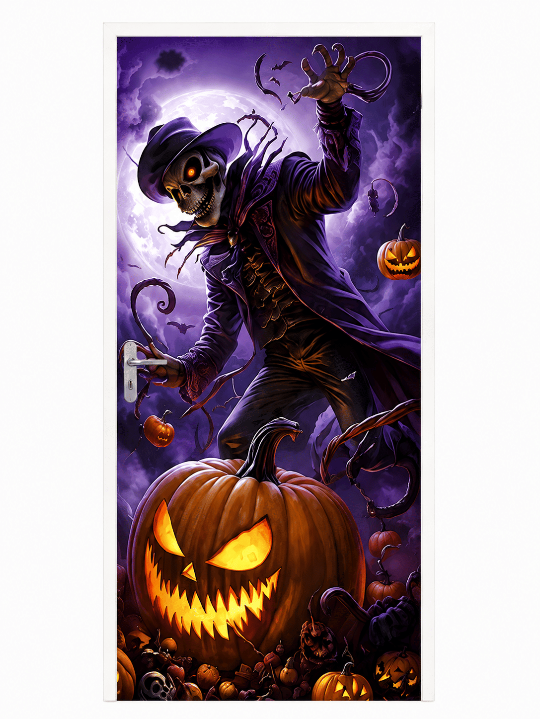 Kit 02- Halloween Caveira e Abobora Assustadoras — 1 Capa de Porta + 4 Capas de Almofada 45x45 Kit 02- Halloween Caveira e Abobora Assustadoras — 1 Capa de Porta + 4 Capas de Almofada 45x45