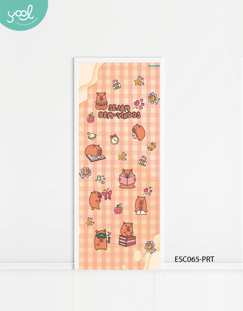Capa de Porta Sejam Bem-Vindos Capivara Capa de Porta Sejam Bem-Vindos Capivara