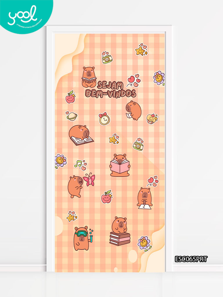 Capa de Porta Sejam Bem-Vindos Capivara Capa de Porta Sejam Bem-Vindos Capivara