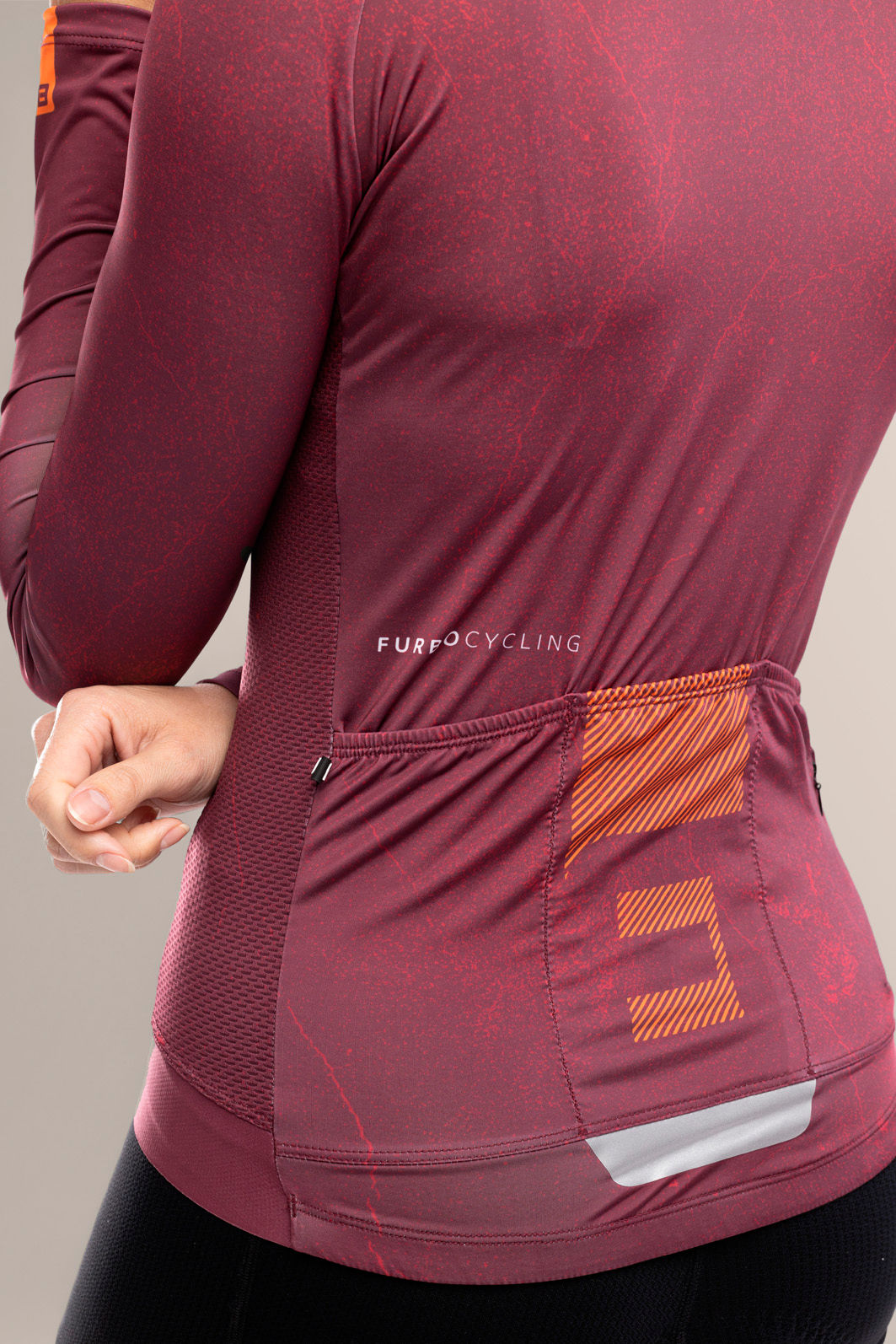 Jersey Feminina Manga Longa Borgonha