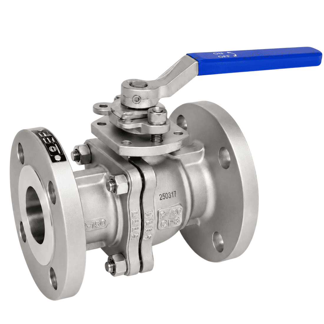 VALVULA ESFERA BIPARTIDA T. INOX 304 PP T.P. FLANGE ANSI 150LBS VALVULA ESFERA BIPARTIDA T. INOX 304 PP T.P. FLANGE ANSI 150LBS