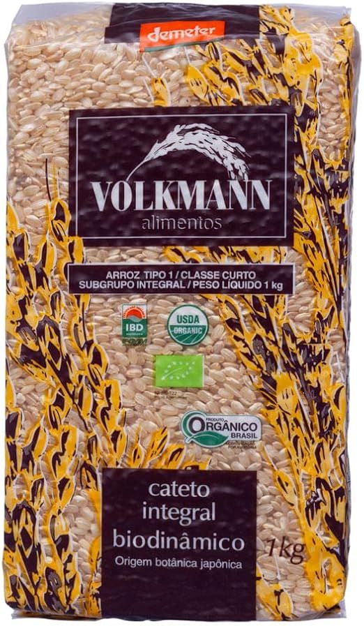 Arroz Cateto Integral Orgânico Biodinâmico Volkmann 1kg