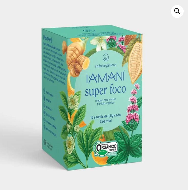 Chá Orgânico Super Foco IAMANI - 15 sachês