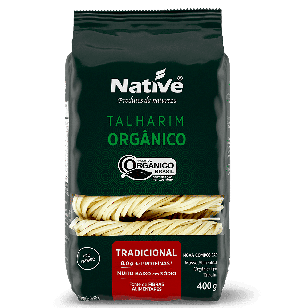 Talharim Tradicional Orgânico NATIVE - 400G Talharim Tradicional Orgânico NATIVE - 400G
