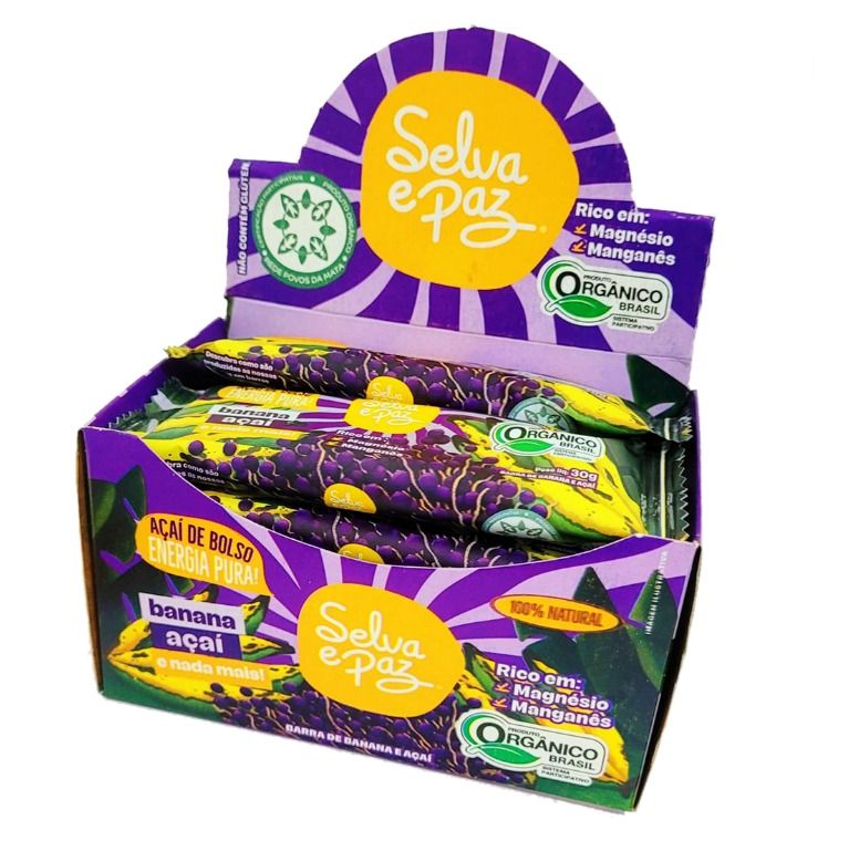 Barra Orgânica de Açaí e Banana SelvaePaz 30g Barra Orgânica de Açaí e Banana SelvaePaz 30g