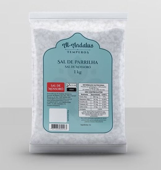 Sal De Parrilha de Mossoró - 1kg Al Andalus