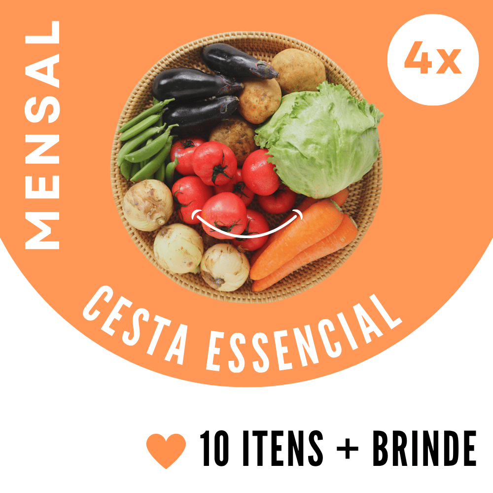 4x Cesta Orgânica ESSENCIAL - 10 ITENS (ENTREGA SEMANAL) 4x Cesta Orgânica ESSENCIAL - 10 ITENS (ENTREGA SEMANAL)