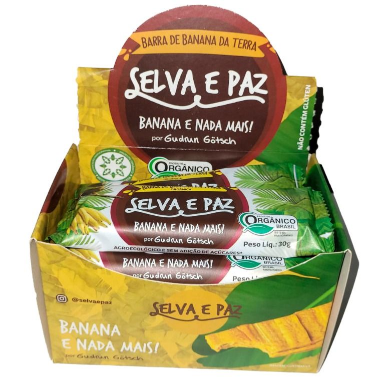 Barra Orgânica de Banana da Terra SelvaePaz 30g Barra Orgânica de Banana da Terra SelvaePaz 30g